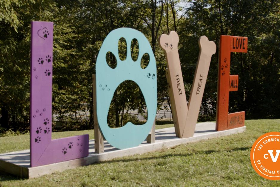 LOVE Sign at the Charlottesville SPCA