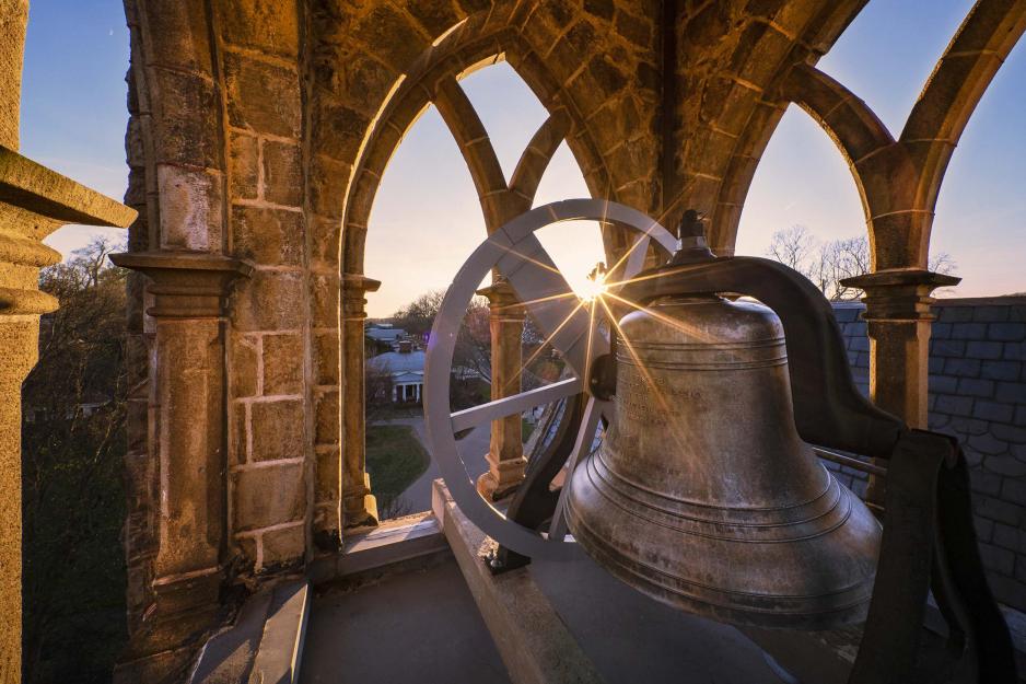 Bell in the Chapel as the sun comes up