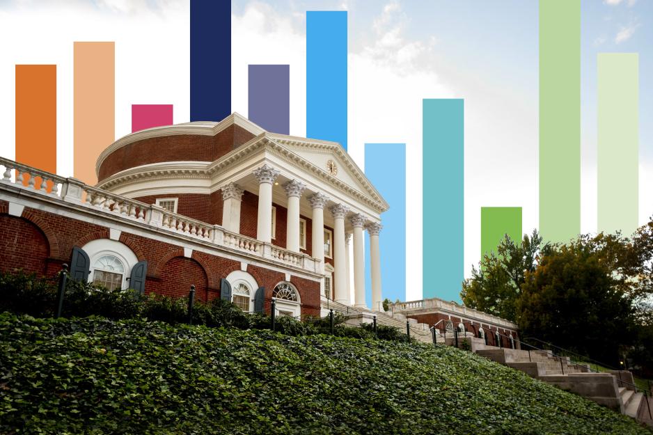 Rotunda with Colorful bars going vertical