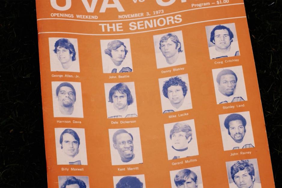 Vintage book of UVA 1973 football team members