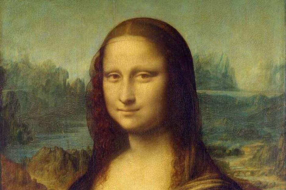 Zoomed in photo of Mona Lisa