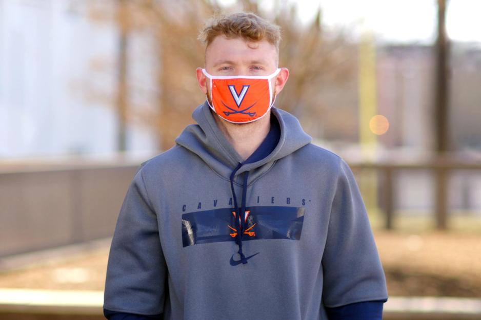 Student wearing a mask