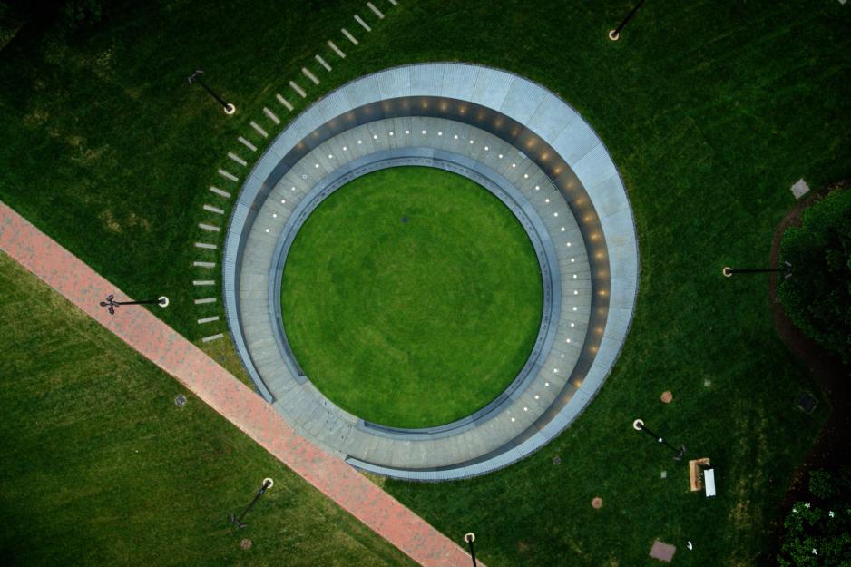 Arial view of the Memorial for Enslaved Laborers