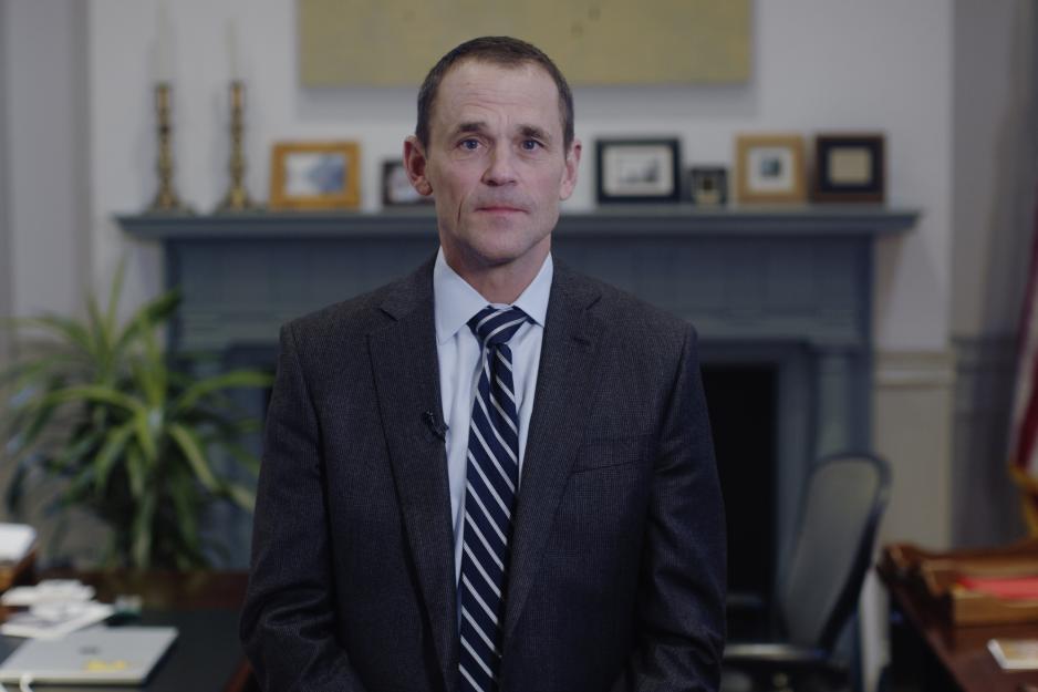 President Ryan in Madison Hall