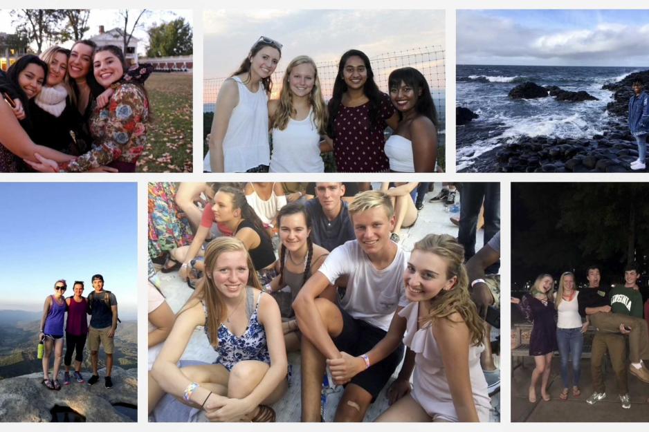 Collage of photos from students from activities they have done throughout the year