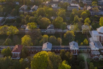 Aerial view of the Lawn.