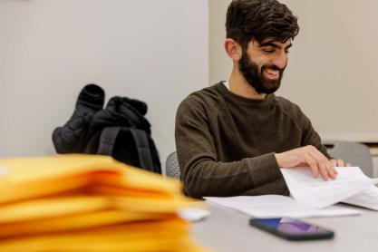 Portrait of Hovsep Seferian, UVA Department of Politics honors student.