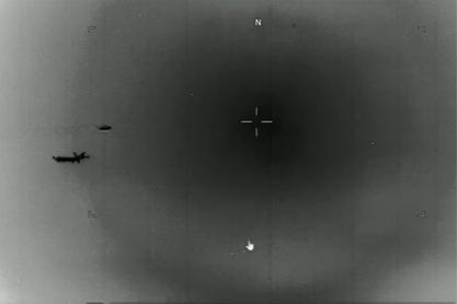 Black and white image of UFO