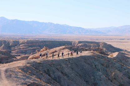 Students walking the mountains of the Anza-Borrego Desert State Park