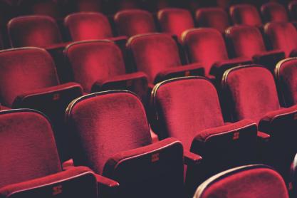 Empty red theatre seats