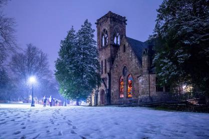 UVA Chapel in the snow