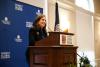 Dorothy McAuliffe, wife of Virginia Gov. Terry McAuliffe, spoke Tuesday at the Women's Global Leadership Forum. (Photo by Tom Daly)