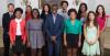 Current Ridley Scholars, top row from L-R: Jacob Uskavitch, Dominique Willis, Kiera Givens, Triston Smith, Ravynn Stringfield and Nena Evans. The second row, from left to right: Jasmine Zollar, Micah Watson, Tyler Ambrose, Bianca Decatur, Stephanie Durham