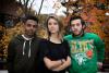 From left, Alazar Aklilu, Emily Dhue and Joshua Palmer spent 72 hours with very little sleep as part of the Adrenaline Film Project. (Photo by Dan Addison, University Communications)