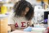 Alexis Jones, a student at Bennett College in Greensboro, North Carolina, is conducting biological research this summer at UVA.