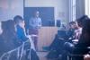Media studies professor Andre Cavalcante’s “Introduction to Media Studies” course was one favorite. (Photo by Sanjay Suchak, University Communications) 