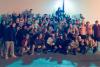 Members of UVA’s Phi Gamma Delta fraternity chapter paused for a photo before completing the 15th annual Run Across Virginia on Friday night. The run raises money for the V Foundation to fund cancer research.