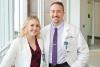 Alex Hickman, left, was the first to shift focus from theater to medicine. But John soon followed, and they agree that the skills used onstage translate well into their new careers. 
