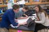 Student teacher Taylor Avery works with 9th through 12th graders and uses elements of engineering to enhance teaching biology. (Photos by Dan Addison, University Communications)