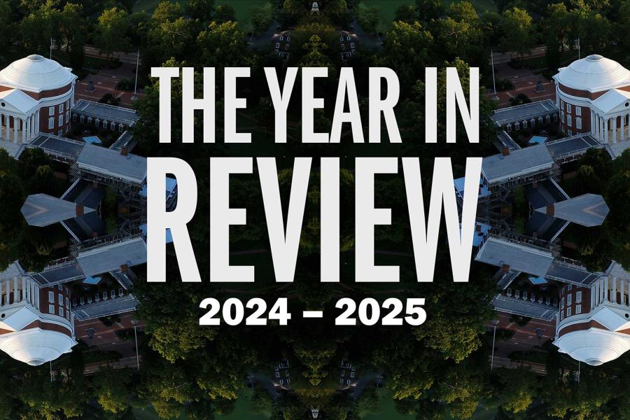 Text The Year in Review 2024 to 2025 overlaying a photo of the Rotunda