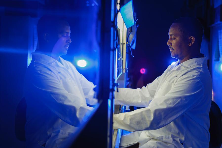 Portrait of UVA’s Thaler Center, research scientist Godfrey Dzhivhuho.