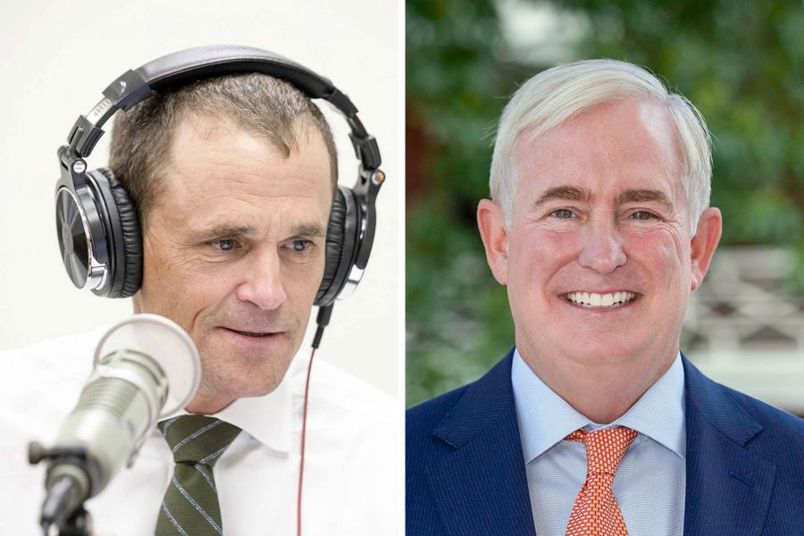 Portrait of UVA President Jim Ryan and Robert Hardie