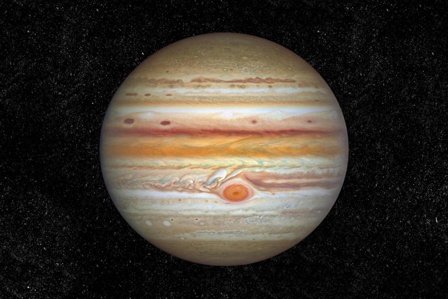 A close up image of Jupiter