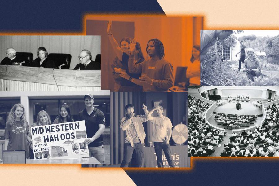 collage of photos of UVA law students spanning several years