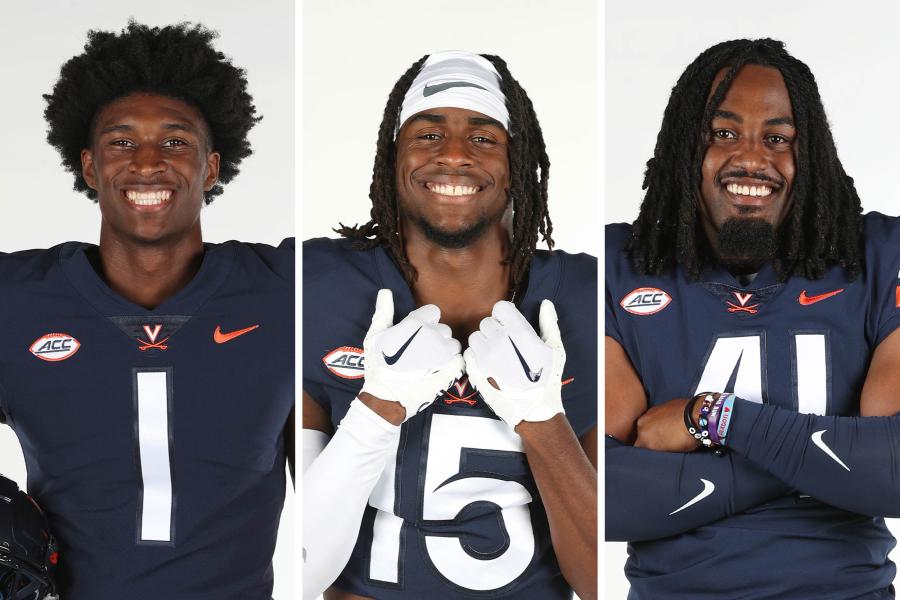 Portraits of Lavel Davis Jr., Devin Chandler and D’Sean Perry  