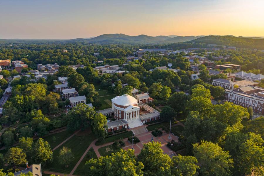Portrait of arial view of Rotunda
