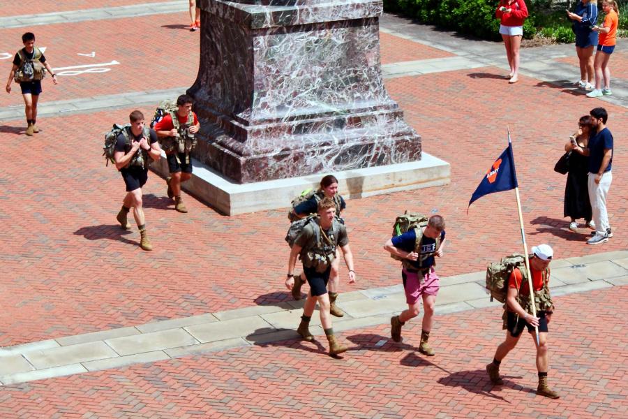 University of Virginia U.S. Army ROTC cadets doing their 26.2 mile ruck