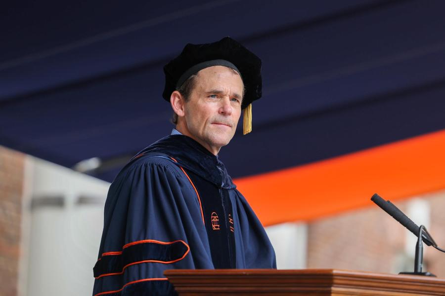 UVA President Jim Ryan speaking at Final Exercises