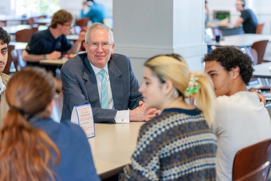 UVA interim President Paul Mahoney has a candid conversation with UVA students.