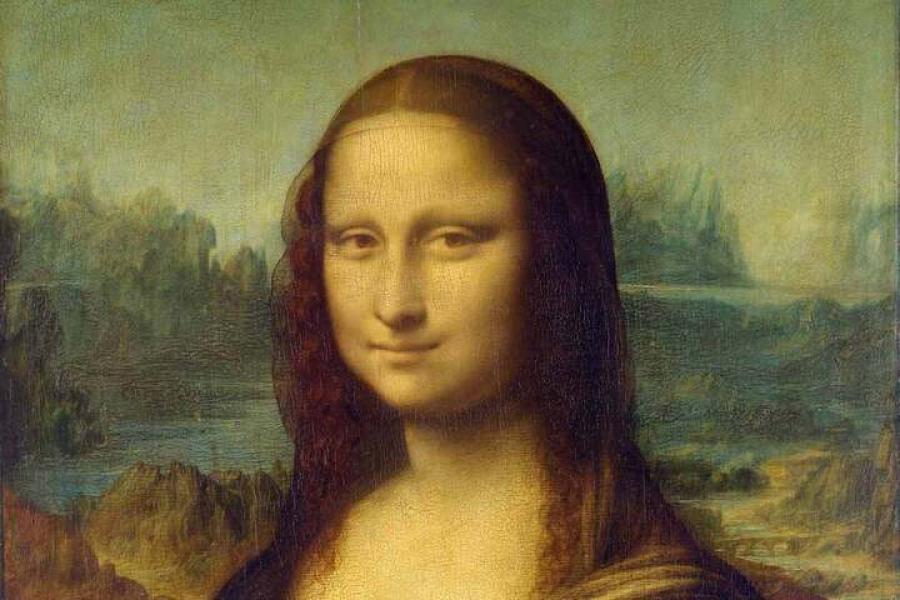 Zoomed in photo of Mona Lisa