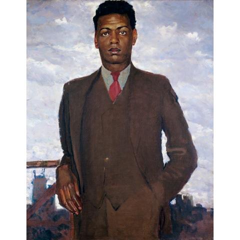 Unknown Artist, “Portrait of Lloyd Patterson” (b. 1910, Bronx, N.Y.-d. 1942, Moscow, USSR), n.d.,
Oil on canvas. Courtesy Andrew Leddy.