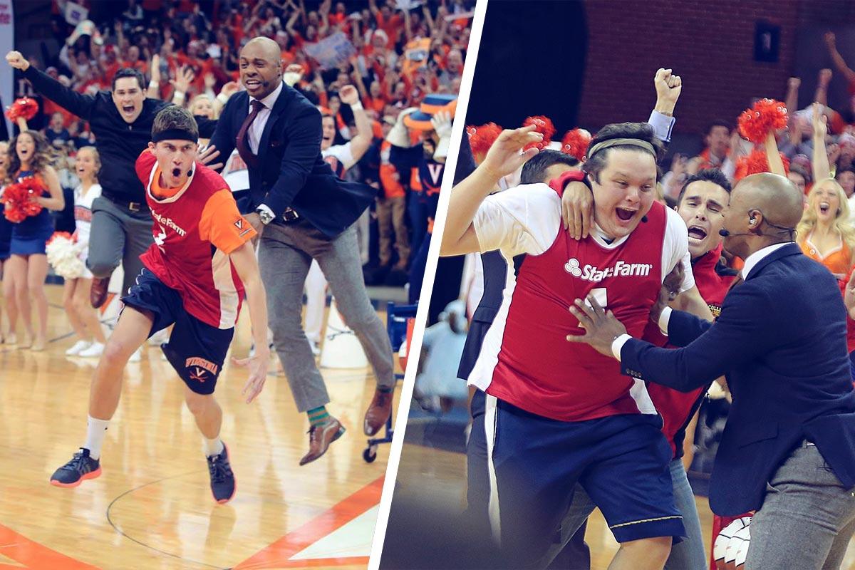 How To Sink Espn S College Gameday Half Court Shot By The Hoo