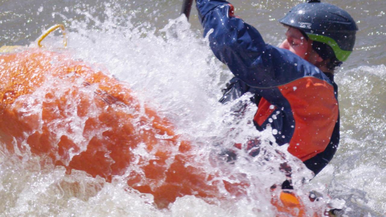  Kayaker in rapids