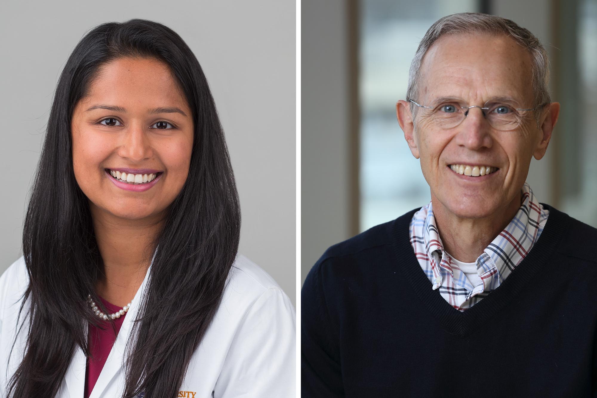Headshot: Dr. Sana Syed,left, and Donald Brown, right