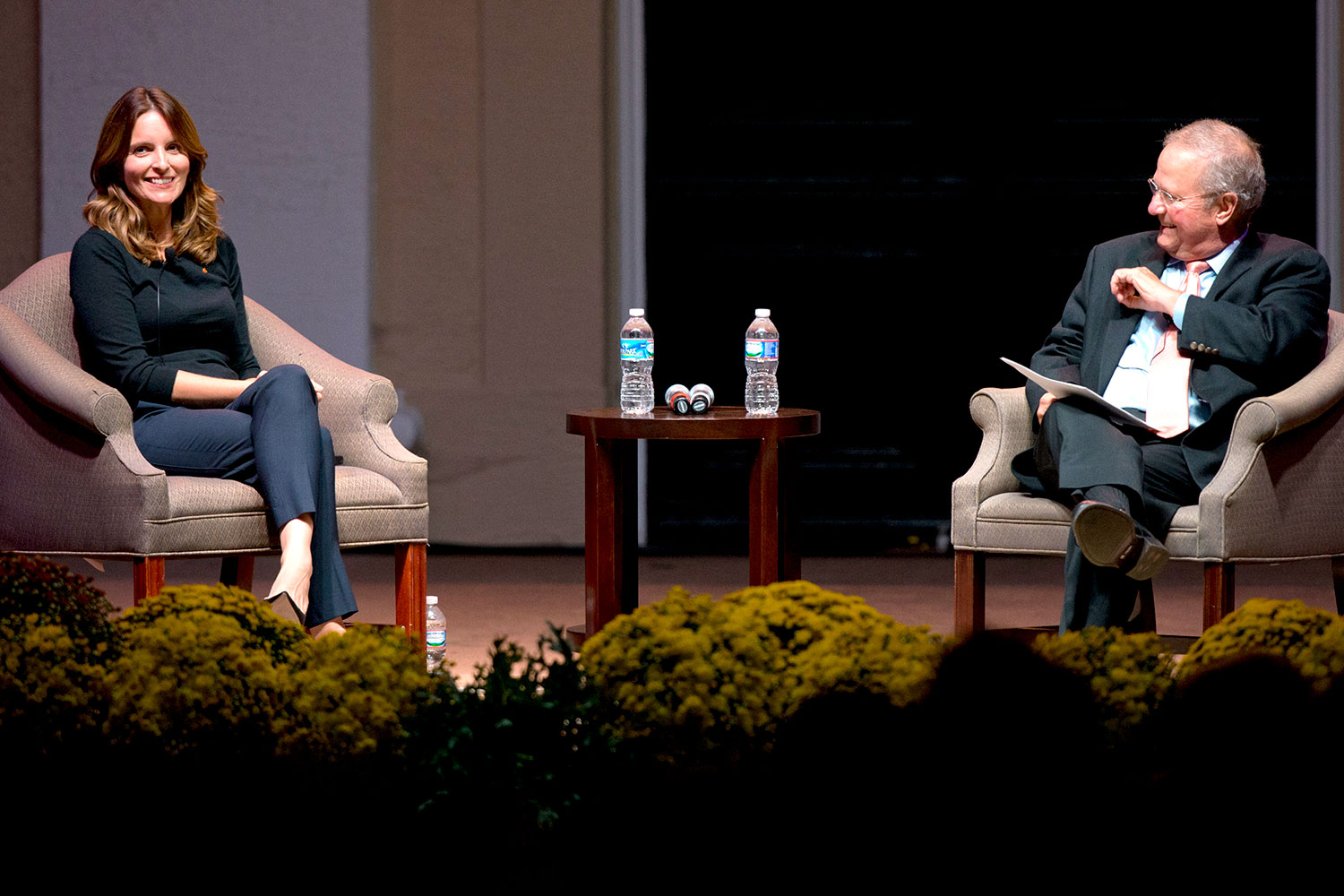 Fey and Chapel reunited when Fey came to speak at UVA for the 2013 President’s Speaker Series for the Arts.
