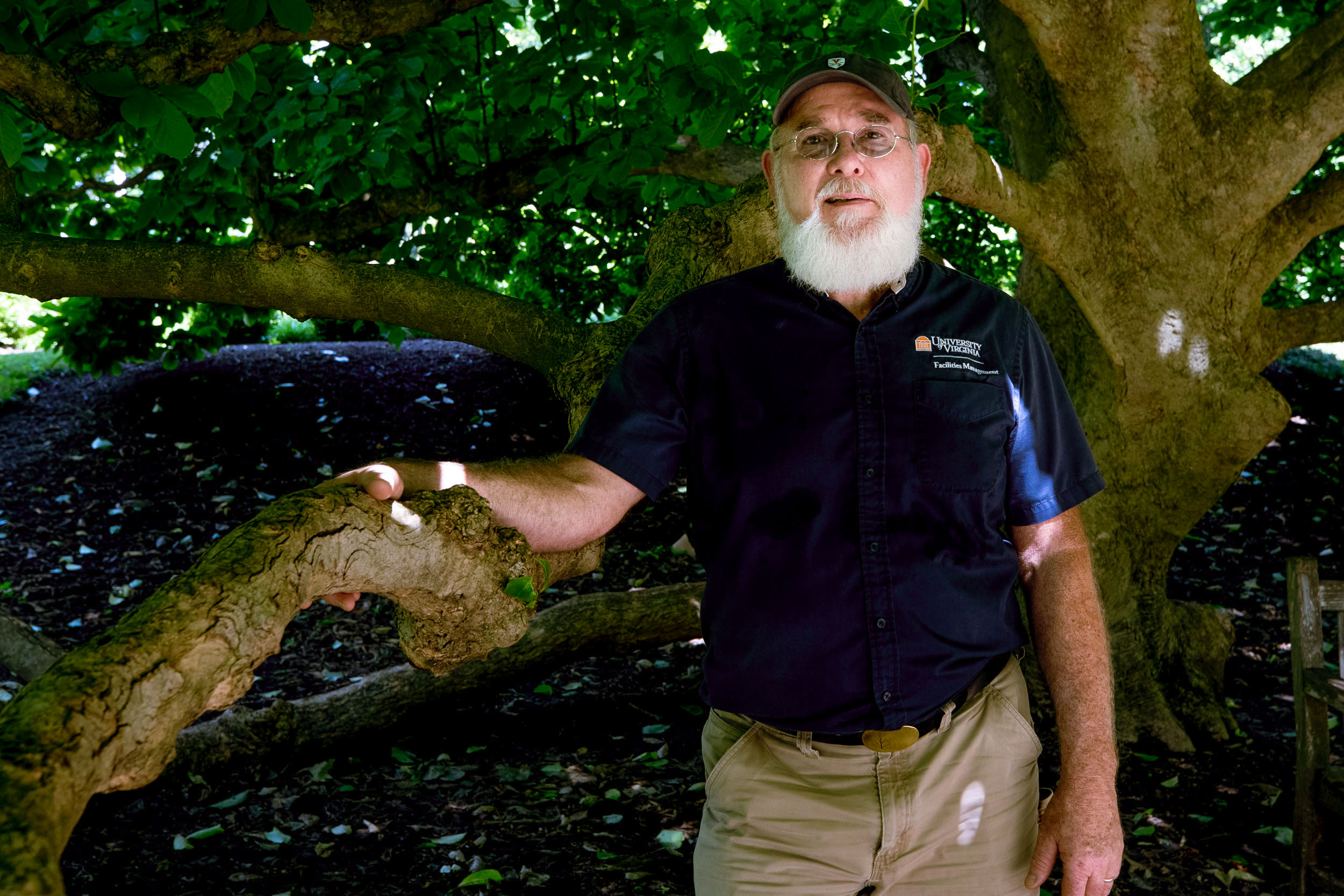 Kevin Beal  stands under a tree for a picture