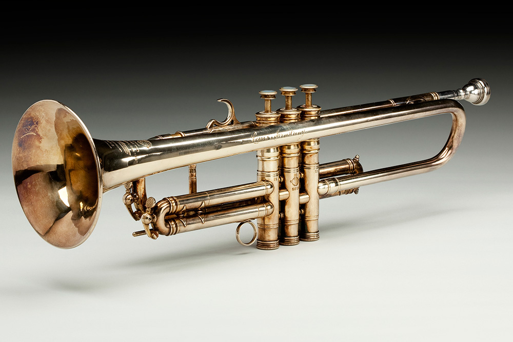 Louis Armstrong’s trumpet is one of the most recognizable artifacts on display in the “Musical Crossroads” exhibit. Lewis said he is still amazed every time he sees it.