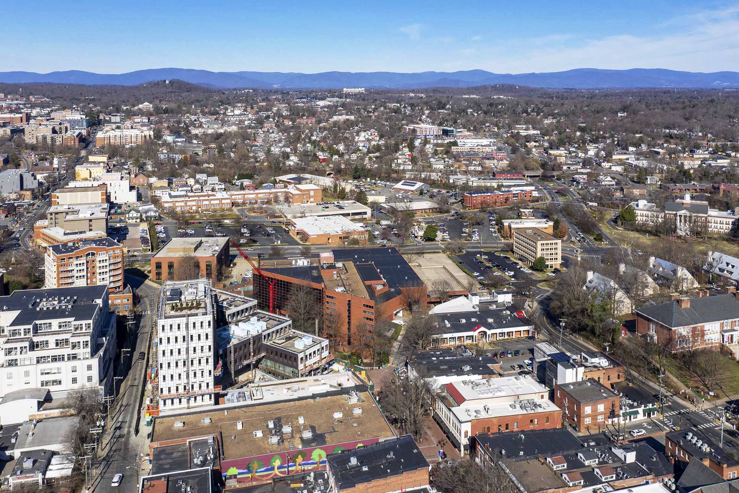 Arial View of Charlottesville