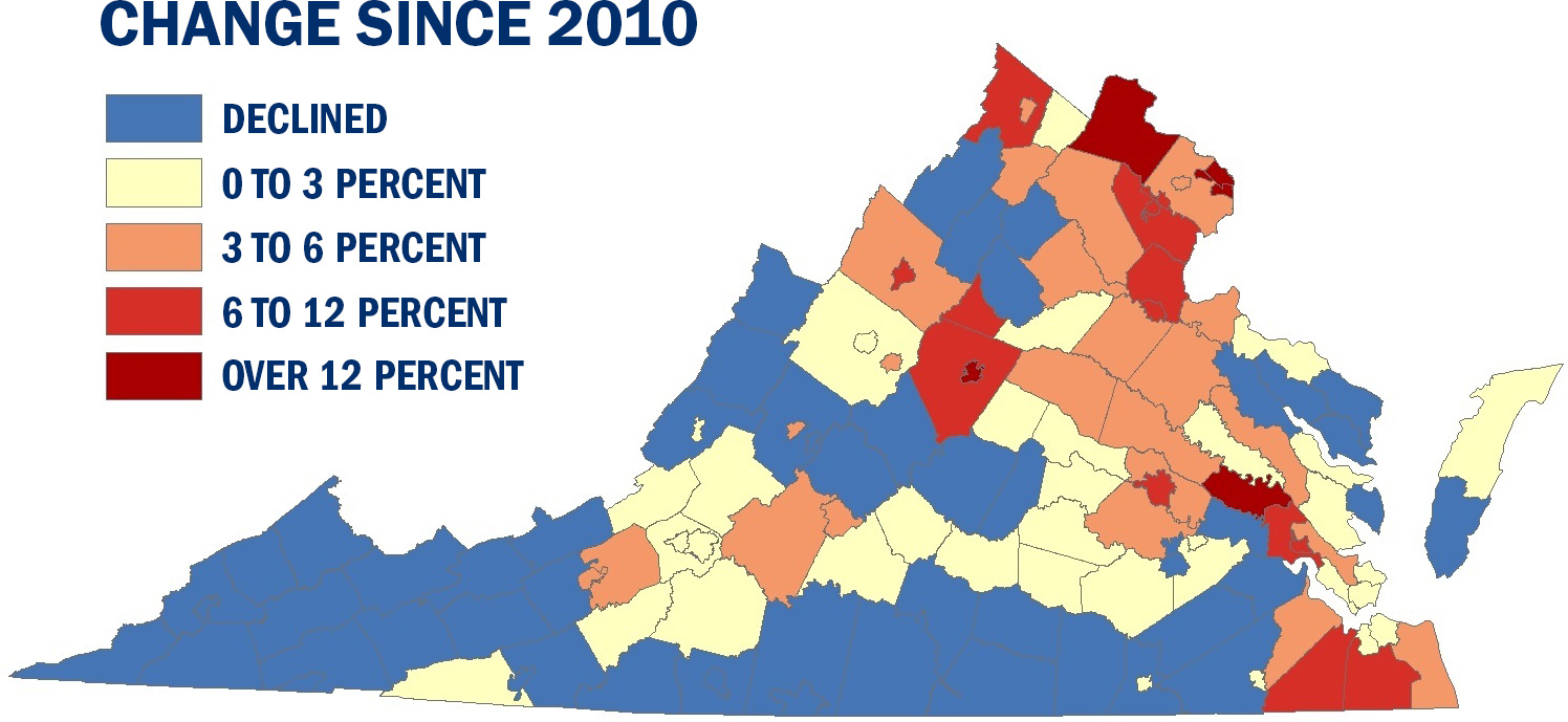 Virginia S Population Growth Slow But Still Ahead Of National