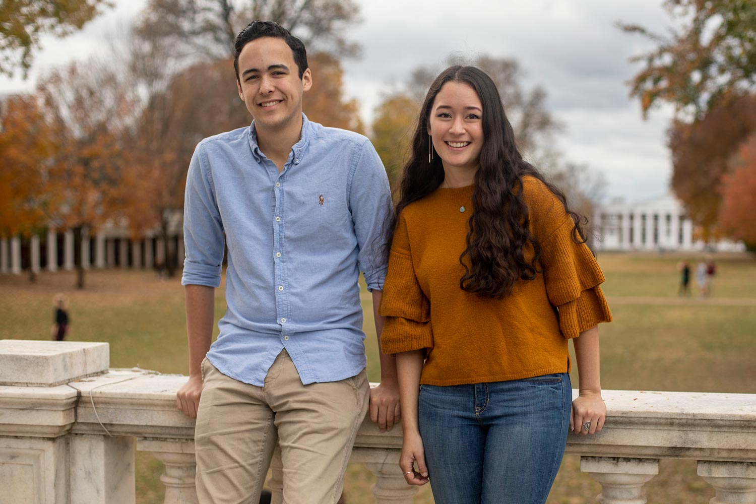 Students Hannah Koizumi and Alex Hendel teamed up to help UVA students get out the vote. 