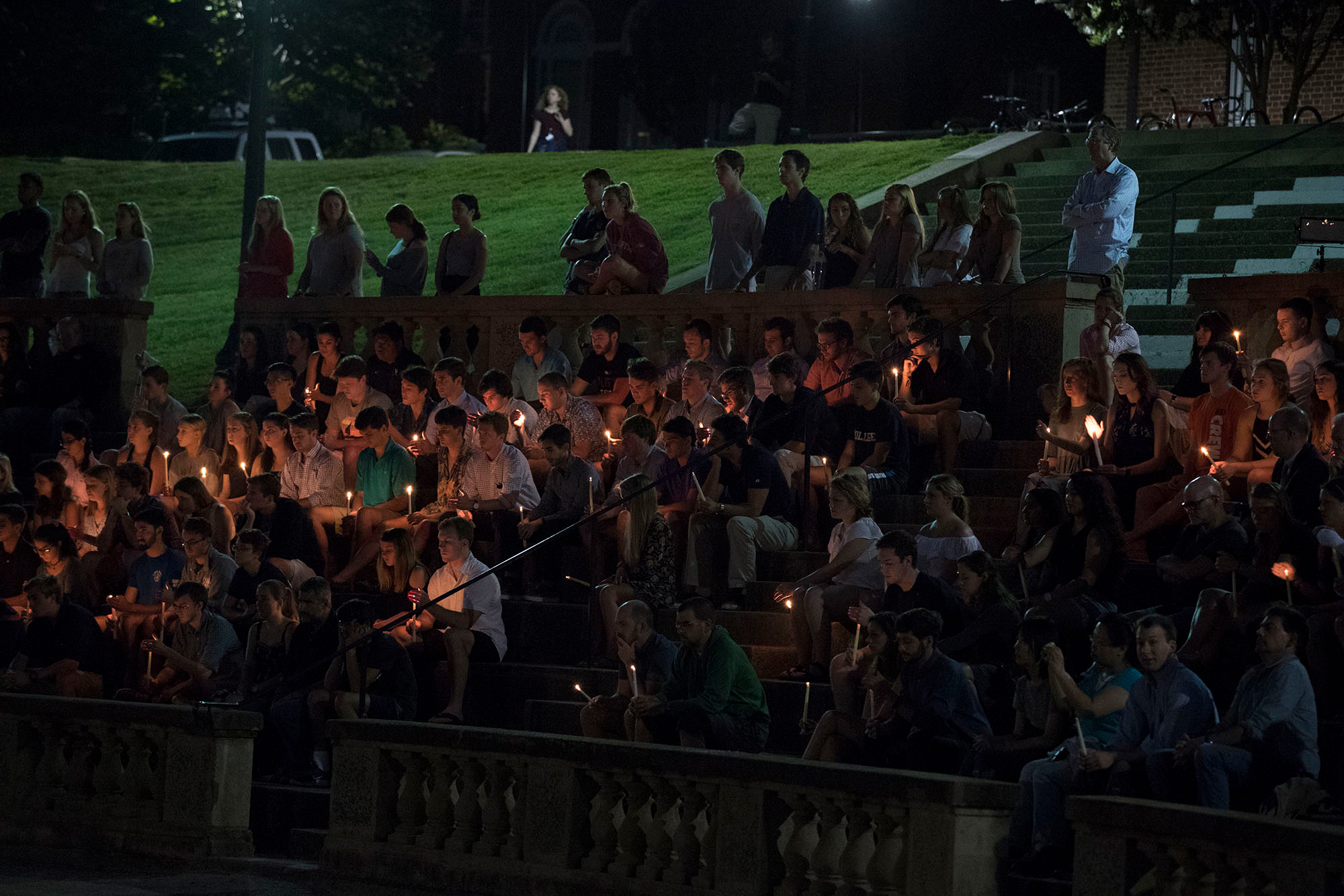 Candle Vigil at the UVA amphitheater 