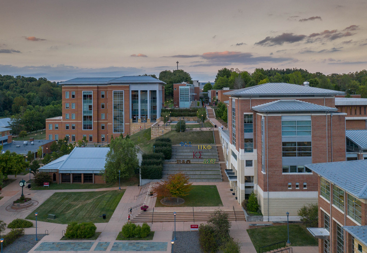 Aerial view Buildings on UVA Wises' campus