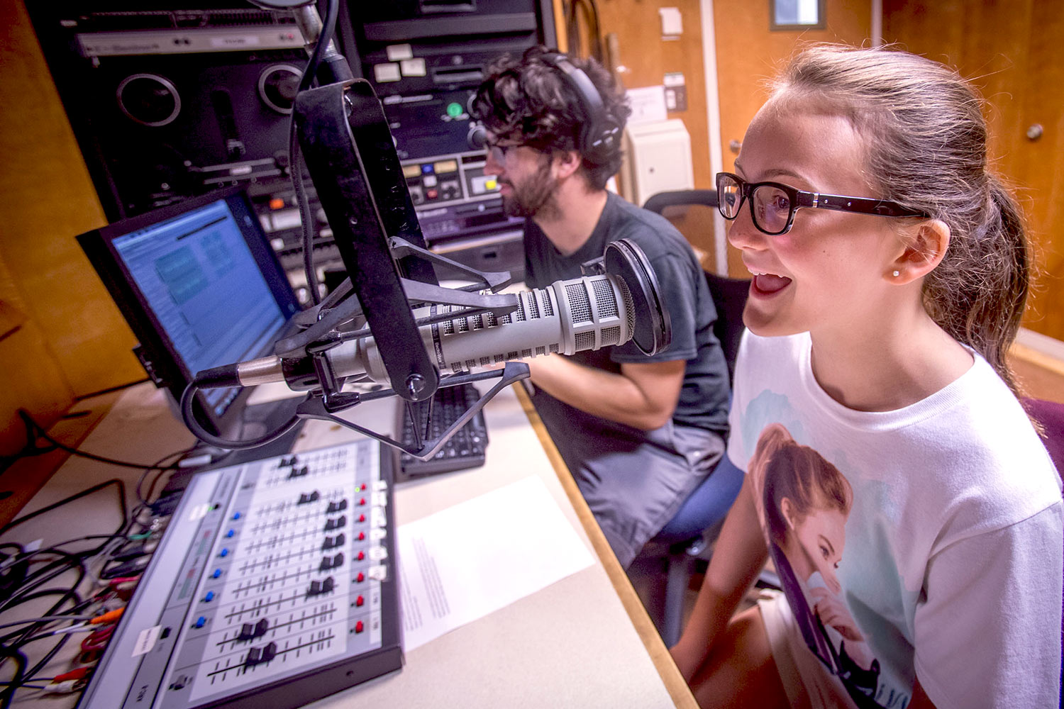  The camp gave students the opportunity to produce and record their own radio shows.