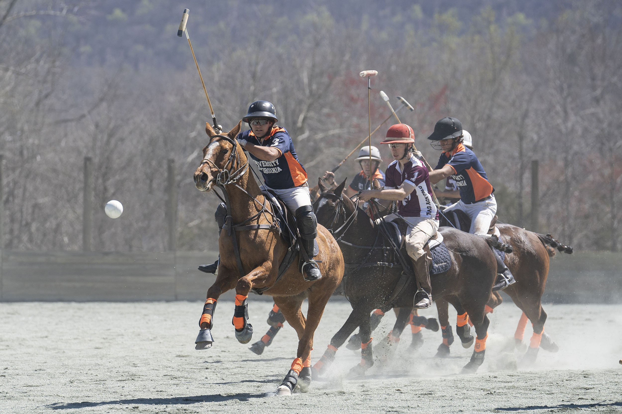 Team captain Parker Pearce drives the ball